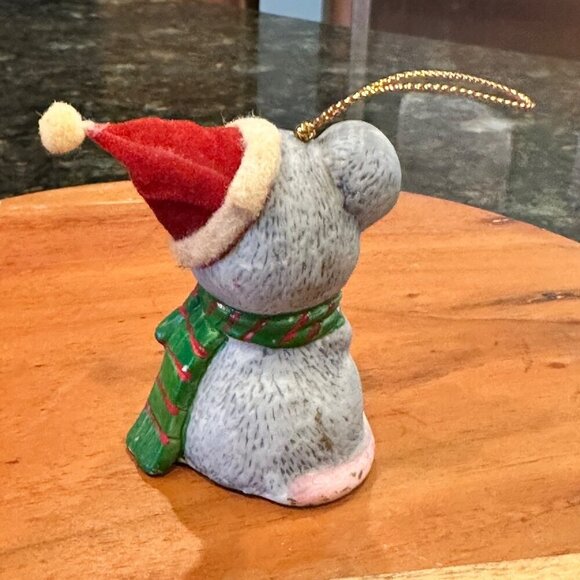 J.S.N.Y. Taiwan Christmas Mouse Ornament Vintage Holiday Figurine Collectible - Picture 3 of 6